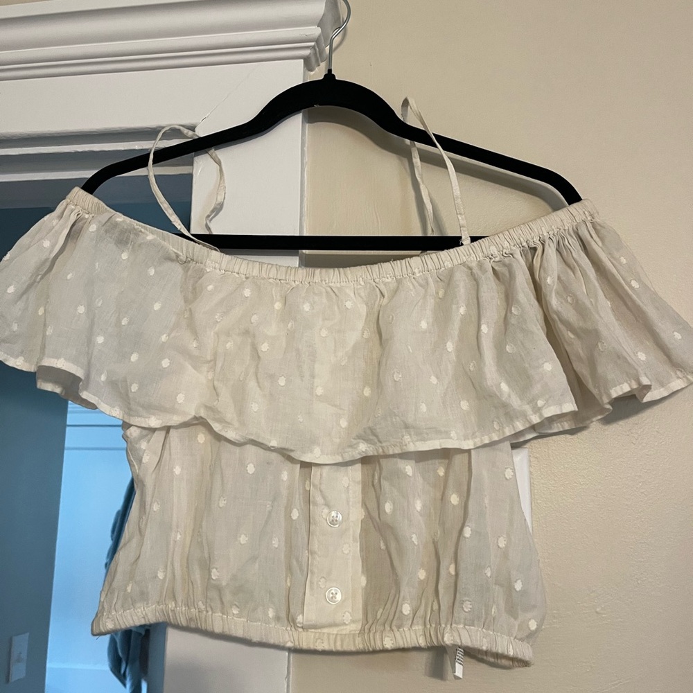 Volcom cropped off the shoulder tank